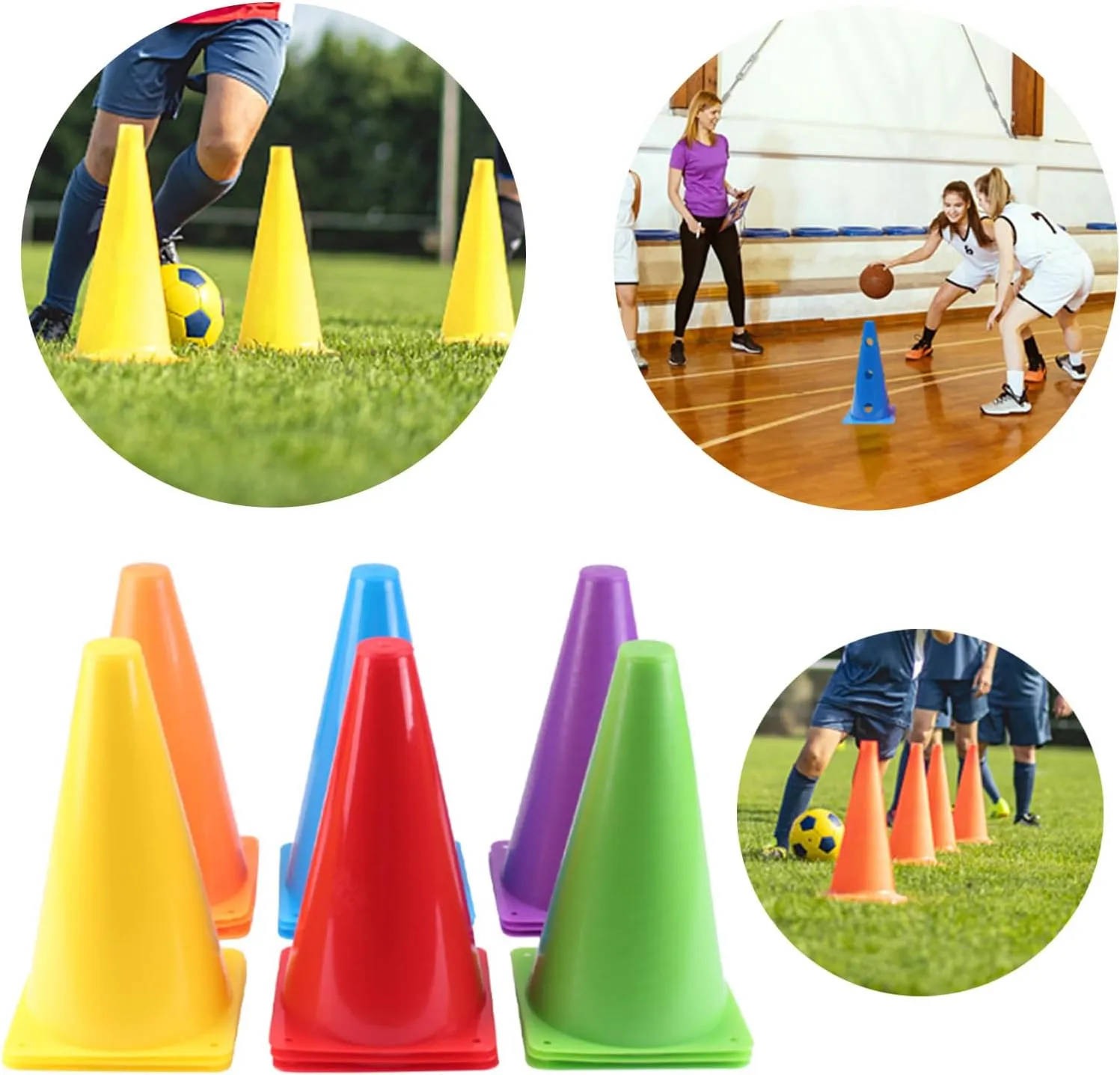10Pcs Football Training Maker Bucket Soccer Training Marker Obstacle Cone Football Sign Bucket for Outdoor Sports