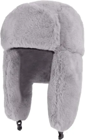Adults Winter Cozy Plush Ushanka Russian Hat Windproof Full Hood Earflap Hat Warm Cold Proof Ski Hunting Cycling Trapper Hats