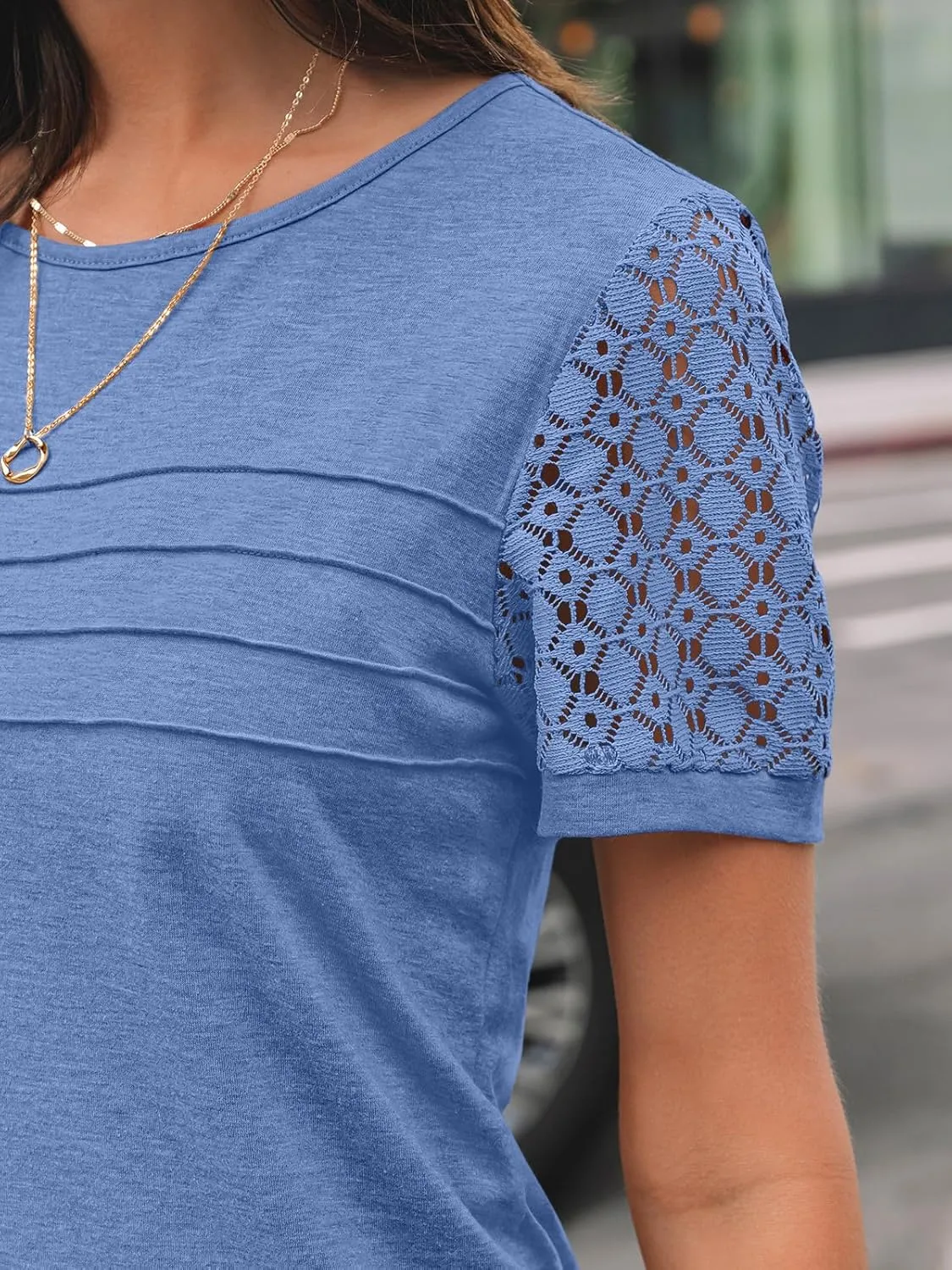 AUTOMET Women's Short Sleeve Shirts Dressy Lace Summer Tops 2025 Spring Trendy Casual T-Shirts Cute Work Outfits Blouses