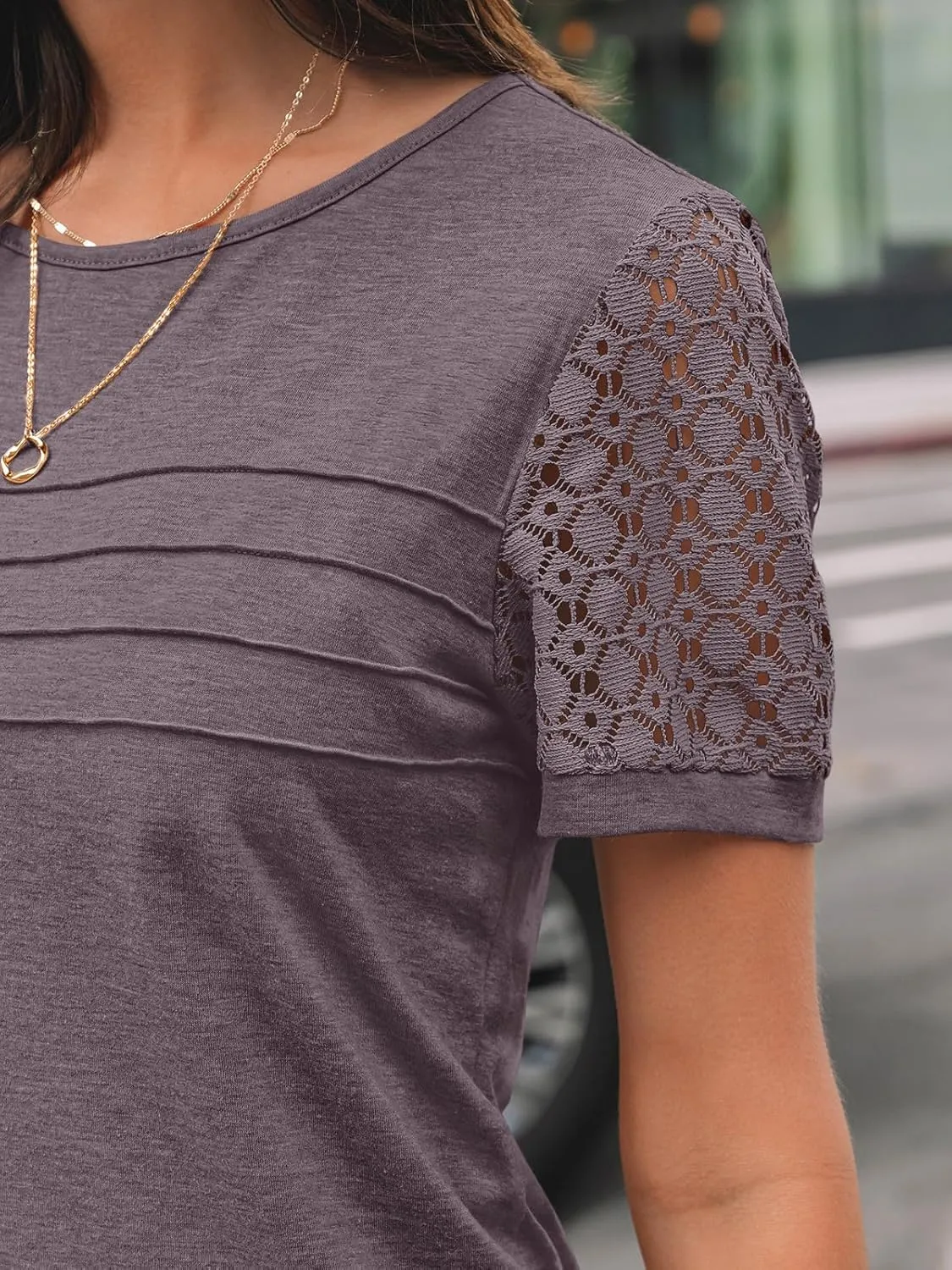AUTOMET Women's Short Sleeve Shirts Dressy Lace Summer Tops 2025 Spring Trendy Casual T-Shirts Cute Work Outfits Blouses
