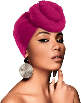 Beauty Town Head Wrap Scarf Neckerchief Crinkle Large Headband Turban Hair Tie