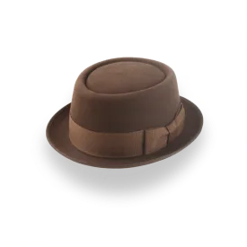 Brown Mens Porkpie Hat in Premium Fur Felt | The Soul