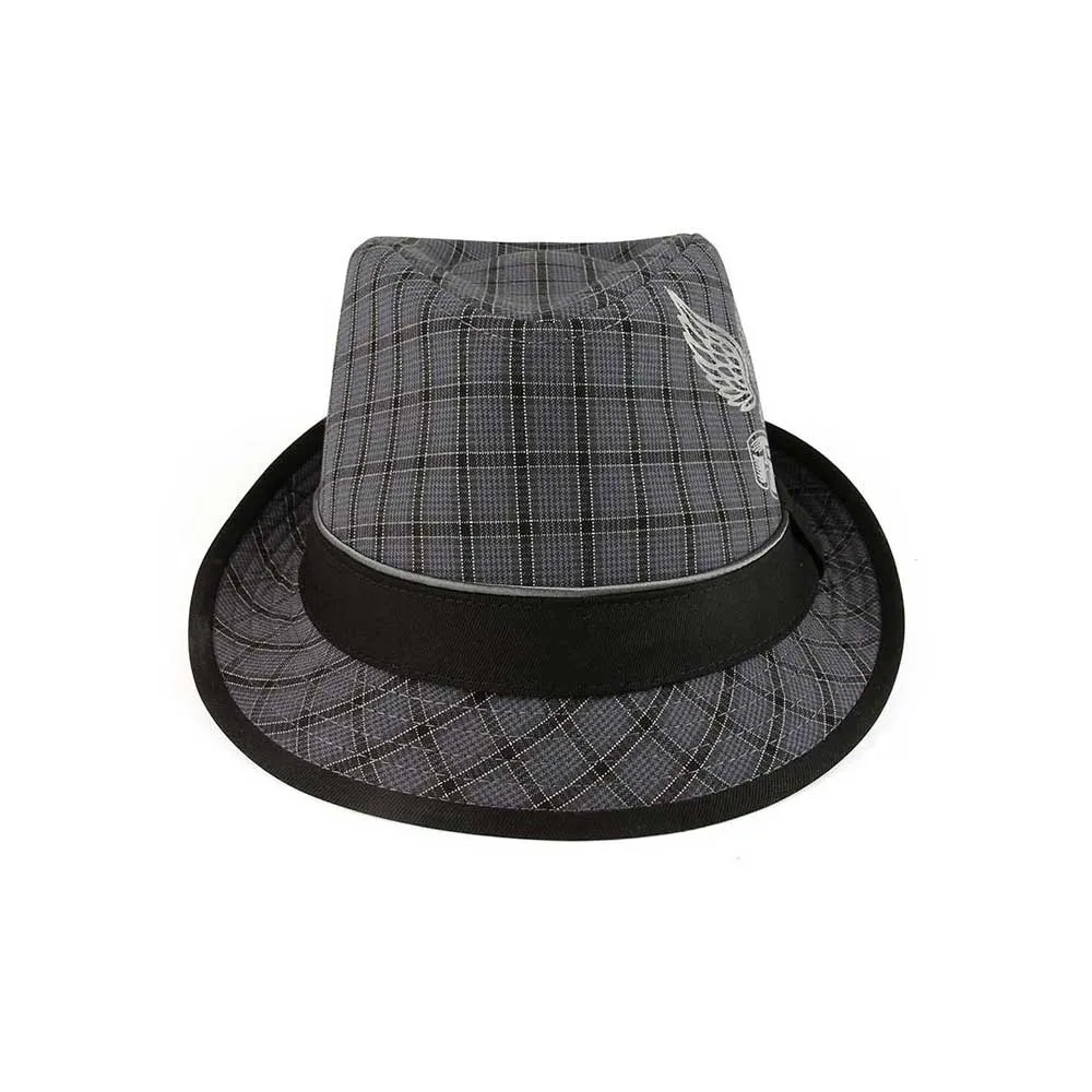 Checkered Skull Fedora Hat