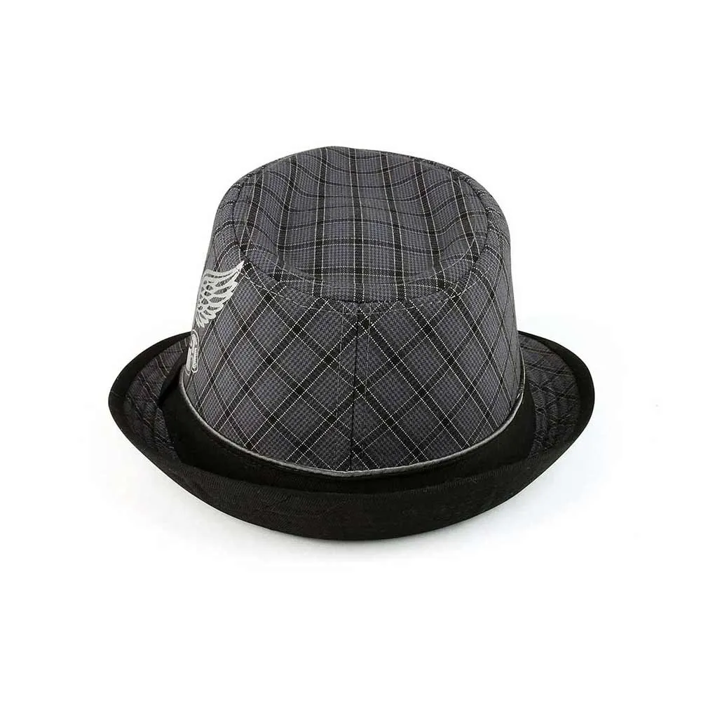 Checkered Skull Fedora Hat