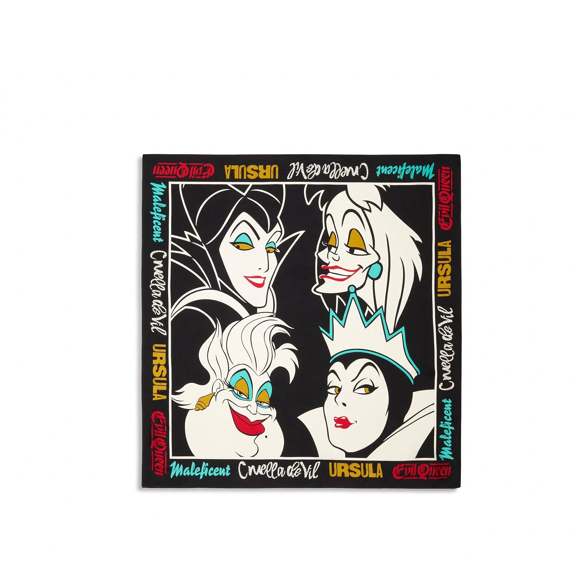 Coach Disney X Coach Villains Print Silk Square Scarf