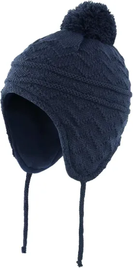Connectyle Toddler Boys Girls Beanie Hat Fleece Lined Knit Kids Hat with Ear Flaps Warm Winter Hat Acrylic Watch Hat