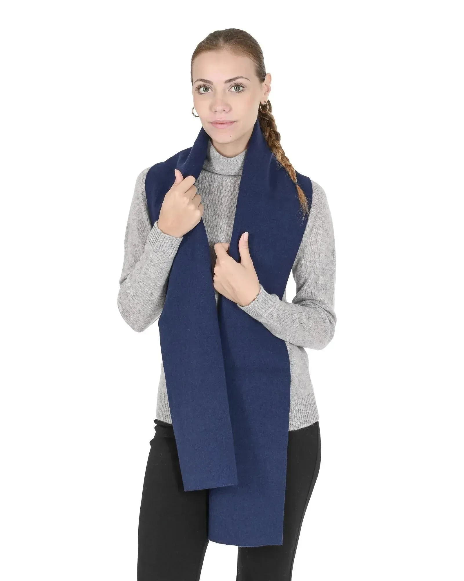 Crown of Edinburgh Cashmere Women's Elegant Cashmere Women Scarf in Royal Blu - One Size