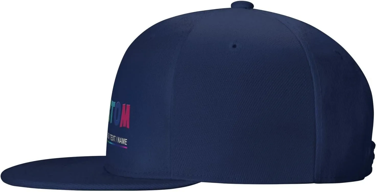 Custom Snapback Hats for Men Personalized Hip Hop Flat Bill Brim Baseball Cap Add Your Own Text Photo Logo