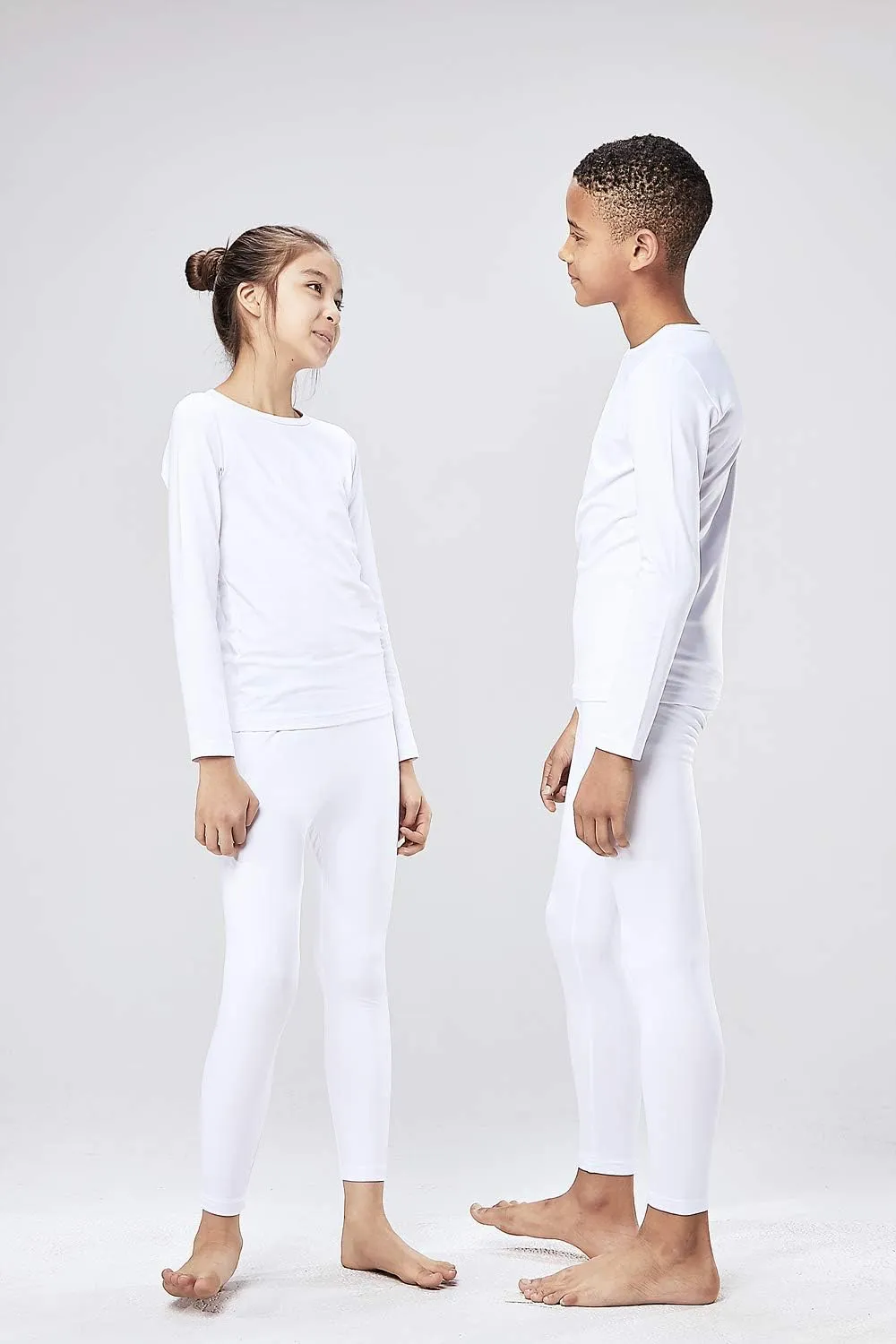 DEVOPS Boys and Girls Thermal Underwear Long Johns Set with Fleece Lined