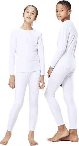 DEVOPS Boys and Girls Thermal Underwear Long Johns Set with Fleece Lined