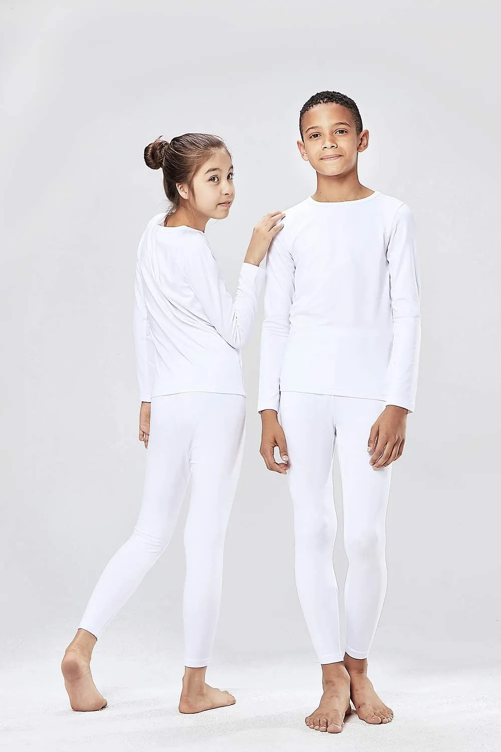 DEVOPS Boys and Girls Thermal Underwear Long Johns Set with Fleece Lined