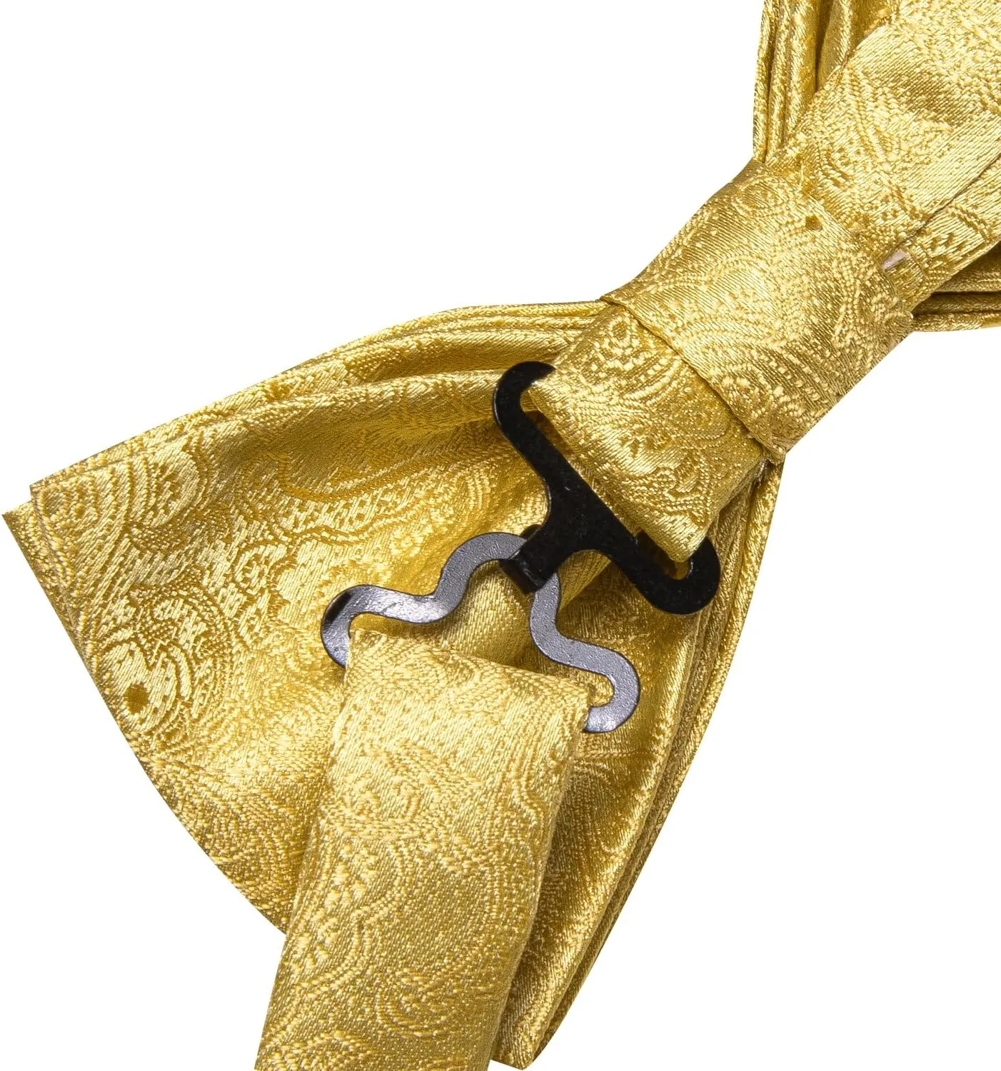 Dubulle Bowtie for Men Paisley Floral Mens Pretied Bowtie and Lapel Pin Set Pocket Square Cufflinks Wedding