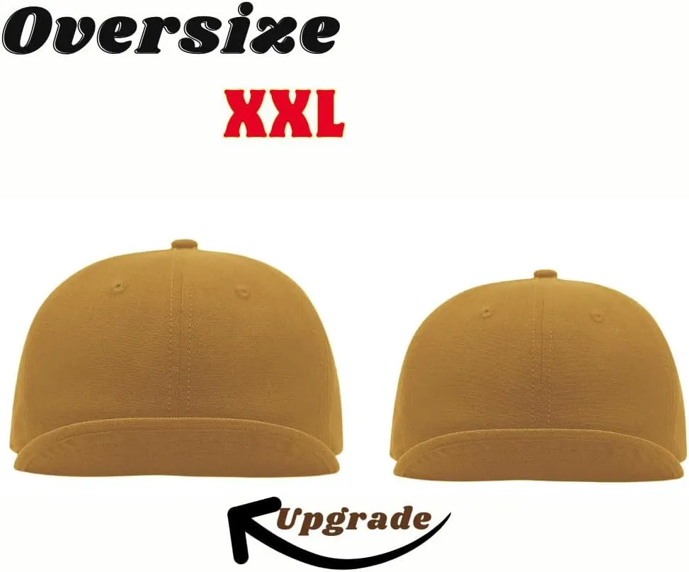 FASHIXD XXL Up-Turn Short Brim Baseball Cap for Men Short Bill Trucker Hat Casual Peaked Cap