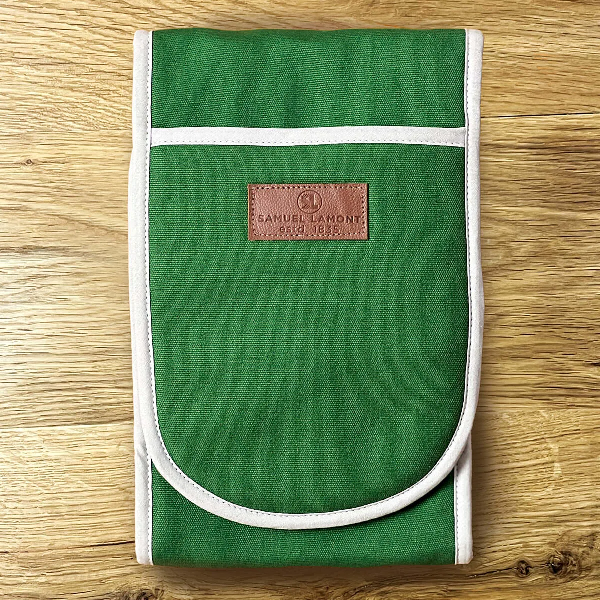 Green Cotton Canvas Double Oven Gloves