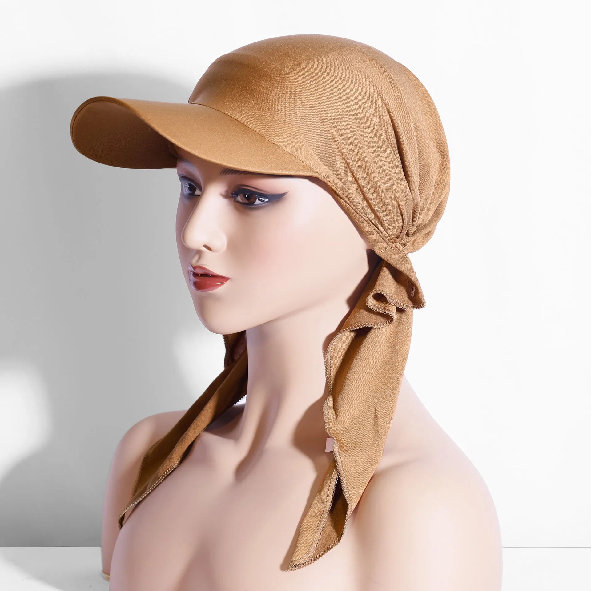 JGM-01   New fashion women's baotou hat base hat Malaysian Indonesian headscarf ethnic strap sun hat