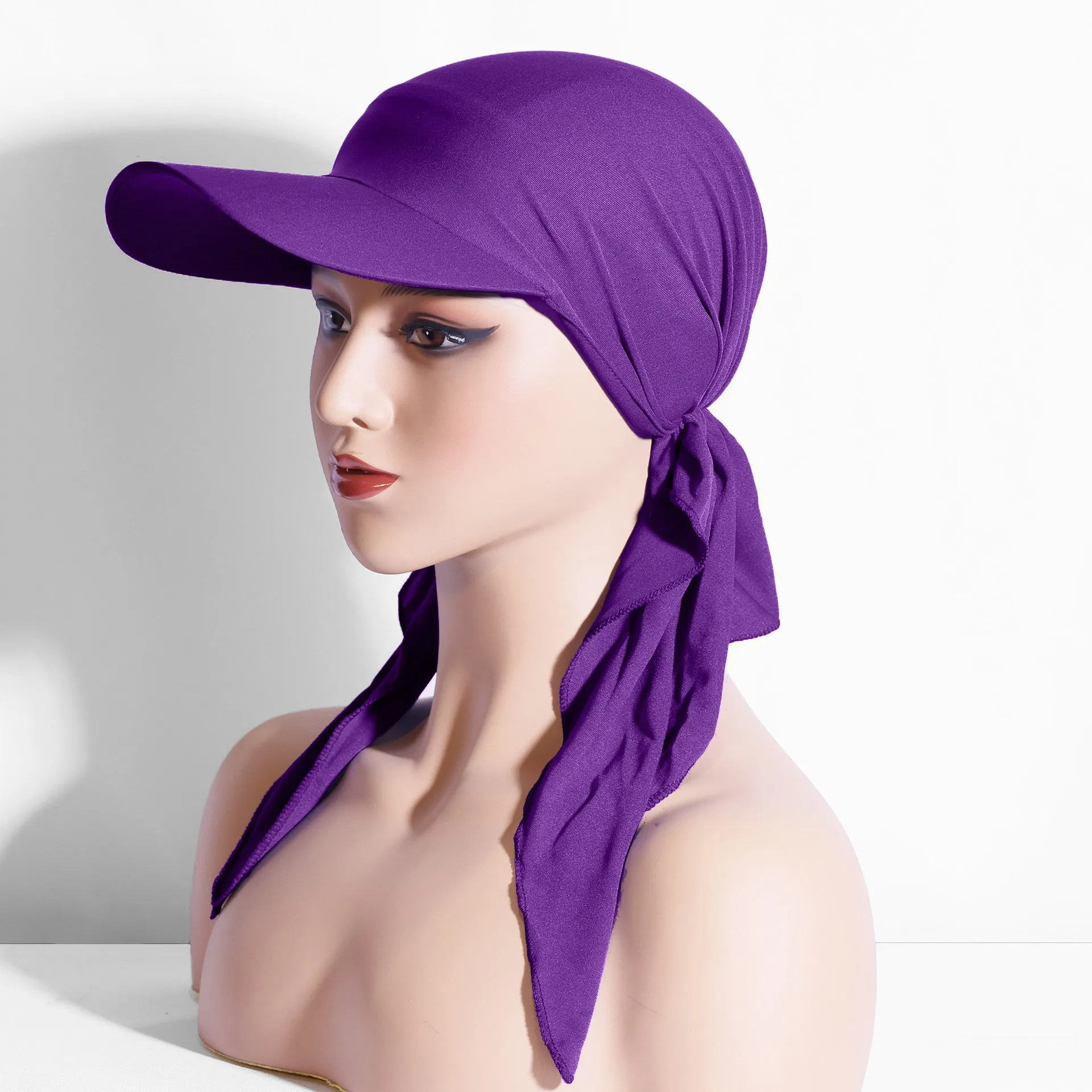 JGM-01   New fashion women's baotou hat base hat Malaysian Indonesian headscarf ethnic strap sun hat