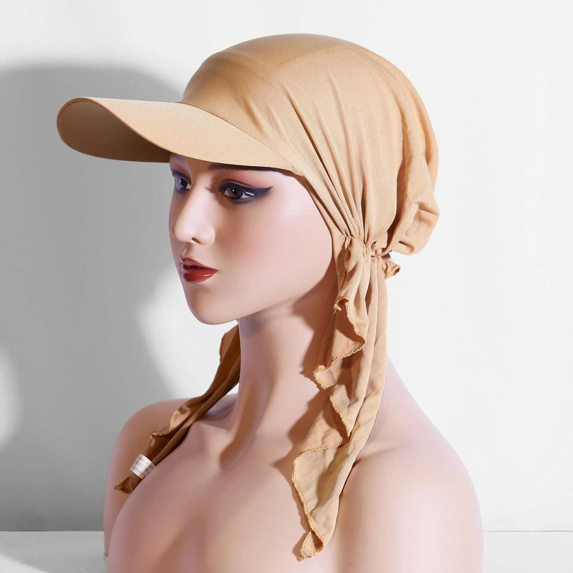 JGM-01   New fashion women's baotou hat base hat Malaysian Indonesian headscarf ethnic strap sun hat