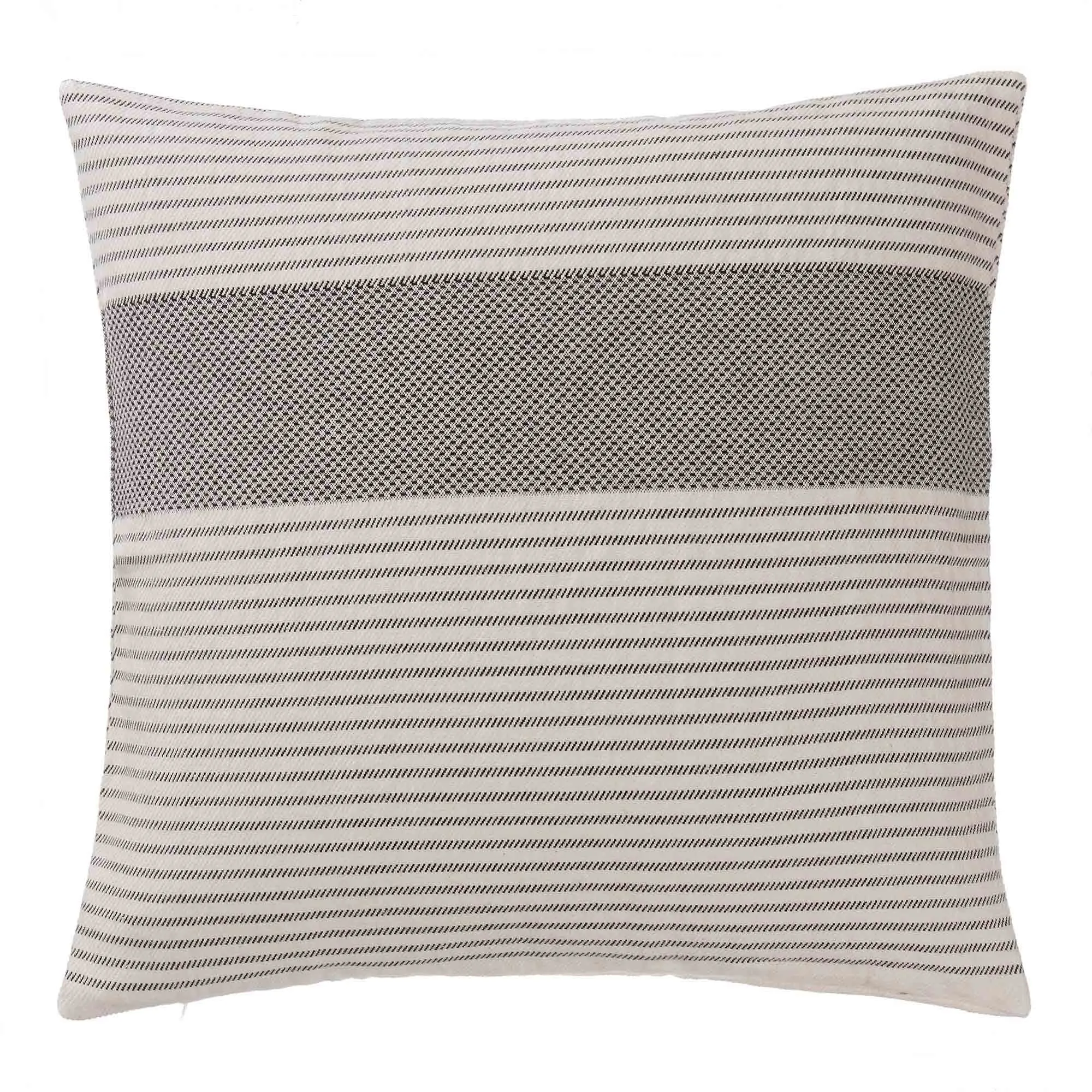 Kadan european linen Quilt [Black/Cream]