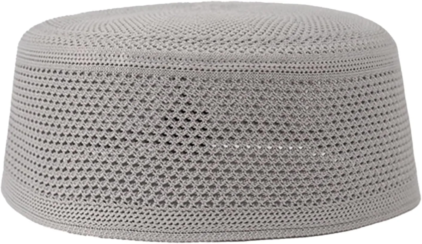 Knitted Cotton Turban Hat for Men Breathable Kufi Prayer Hat Ramazan Hijabs Caps Arabian Skull Hat