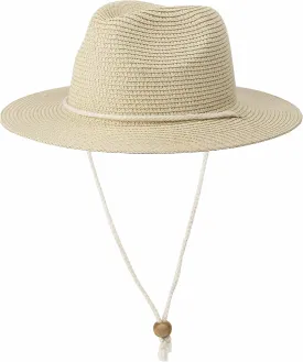 Koreshion Women Straw Fedora Hat Summer Panama Beach Sun Hats UV UPF50  Cap