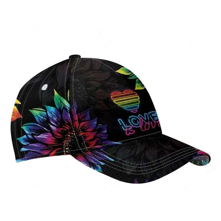 Lgbt Accessories 3D Cap Rainbow Love Is Love, Gift To Gay Husband