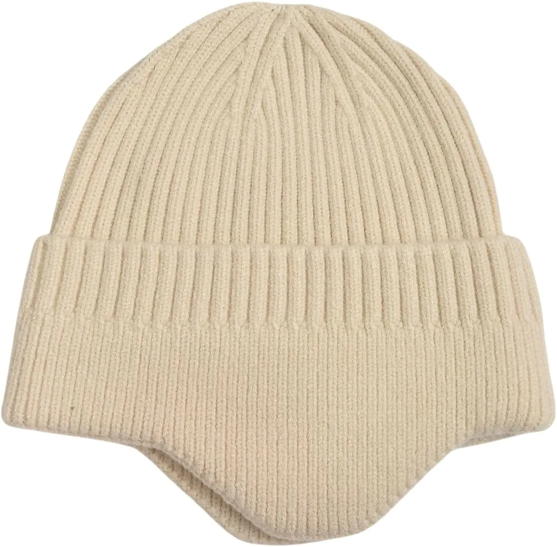 LLmoway Knit Beanie with Earflap Warm Winter Hat Soft Lightweight Stocking Cap for Men Women Youth Cold Weather Outdoor