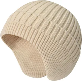 LLmoway Knit Beanie with Earflap Warm Winter Hat Soft Lightweight Stocking Cap for Men Women Youth Cold Weather Outdoor