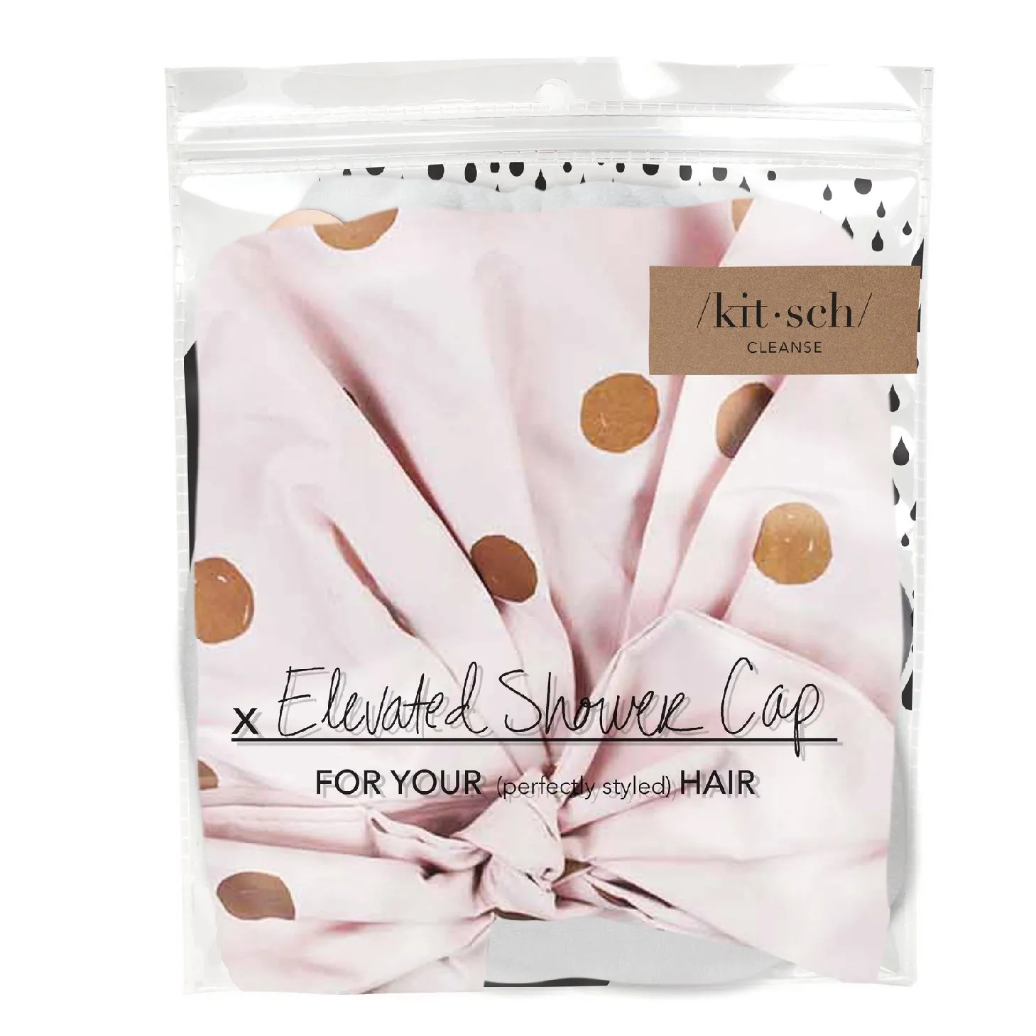Luxe Shower Cap - Blush Dot