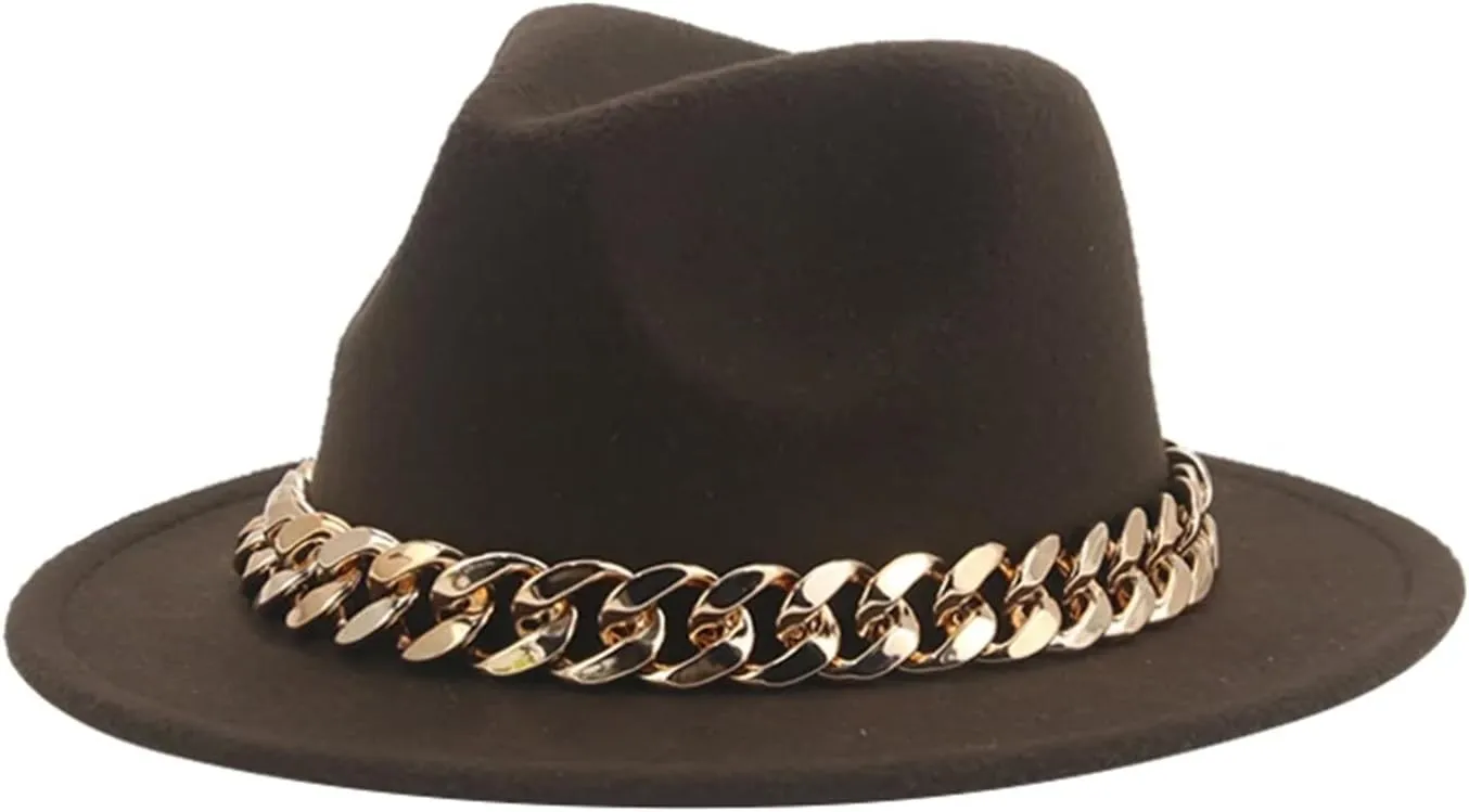 Mnjyihy Women Mens Fedoras Hats Kids Hat Boys Girls Chain Hat Winter Hats Panama Fedoras Chapeau