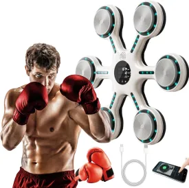 Music Boxing Machine, Smart Music Boxing Machine with Bluetooth, Home Wall-Mounted Training Gear, Boxing Training Punching Equipment with Gloves, Fitness and Reflex Improvement1