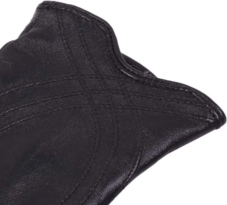 Nappaglo Nappa Leather Gloves Warm Handmade Curve Lambskin for Women