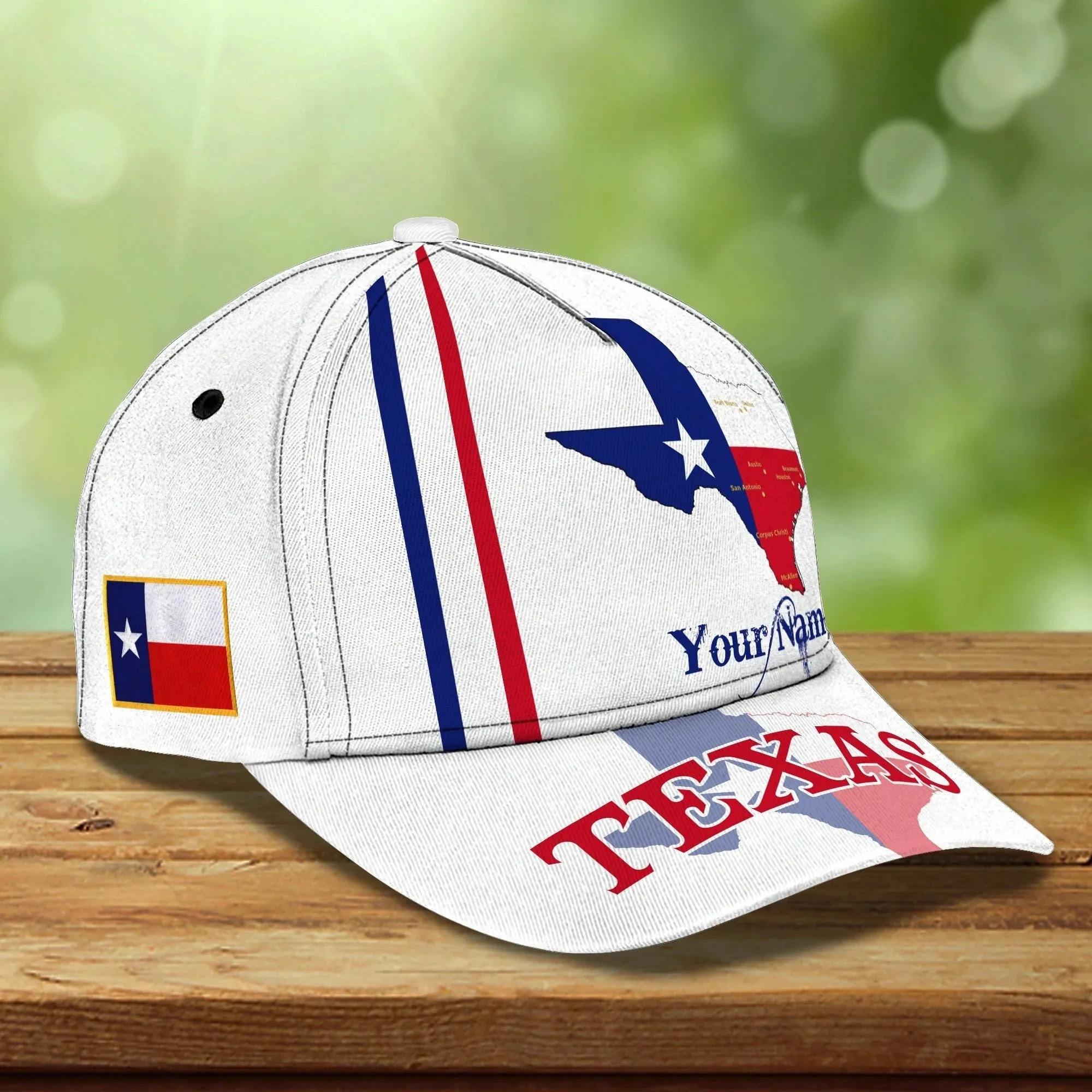 Personalized Texas Baseball 3D Cap, Texas Classic Full Print Cap Hat, American Texas Cap