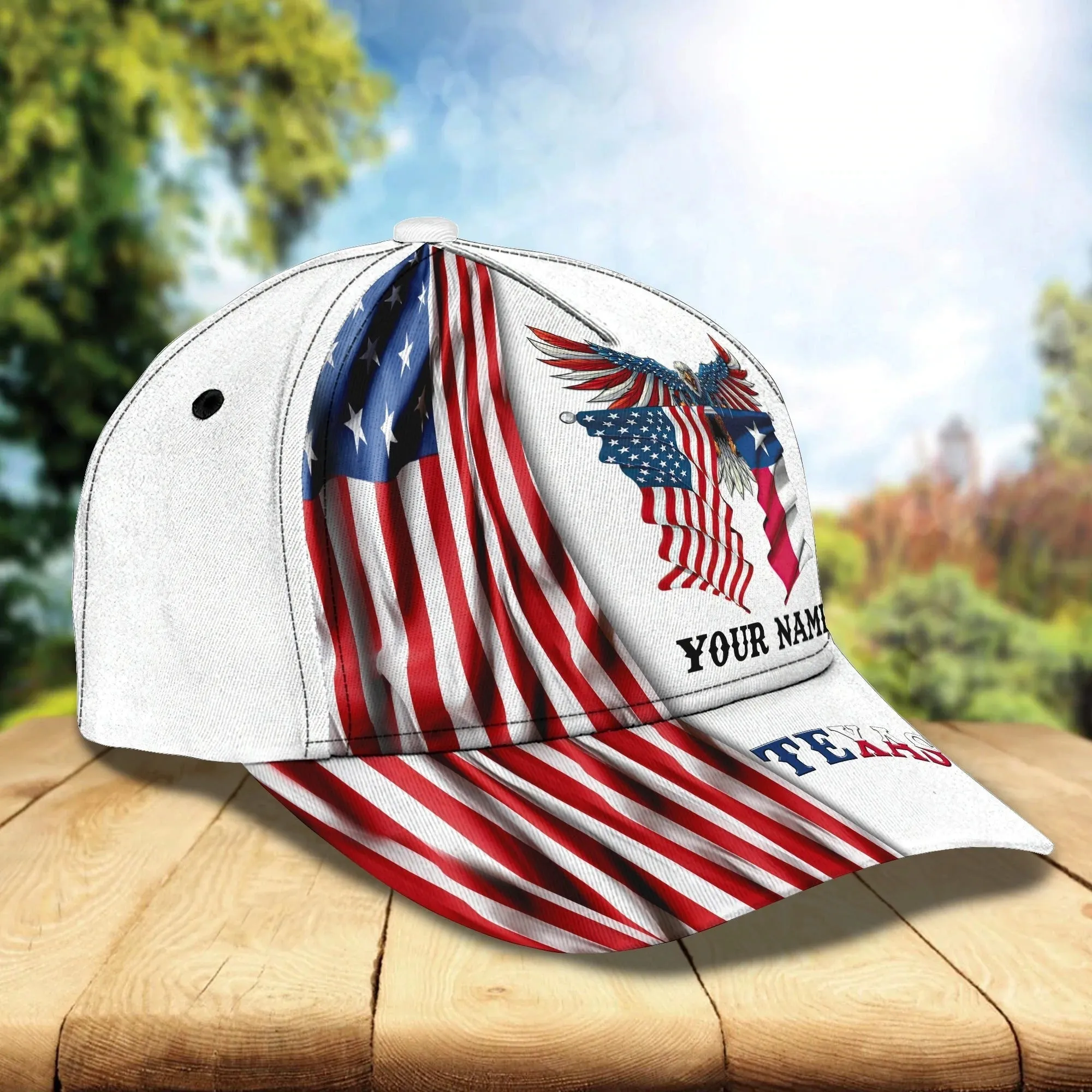 Personalized Texas Baseball 3D Cap, Texas Classic Full Print Cap Hat, American Texas Cap