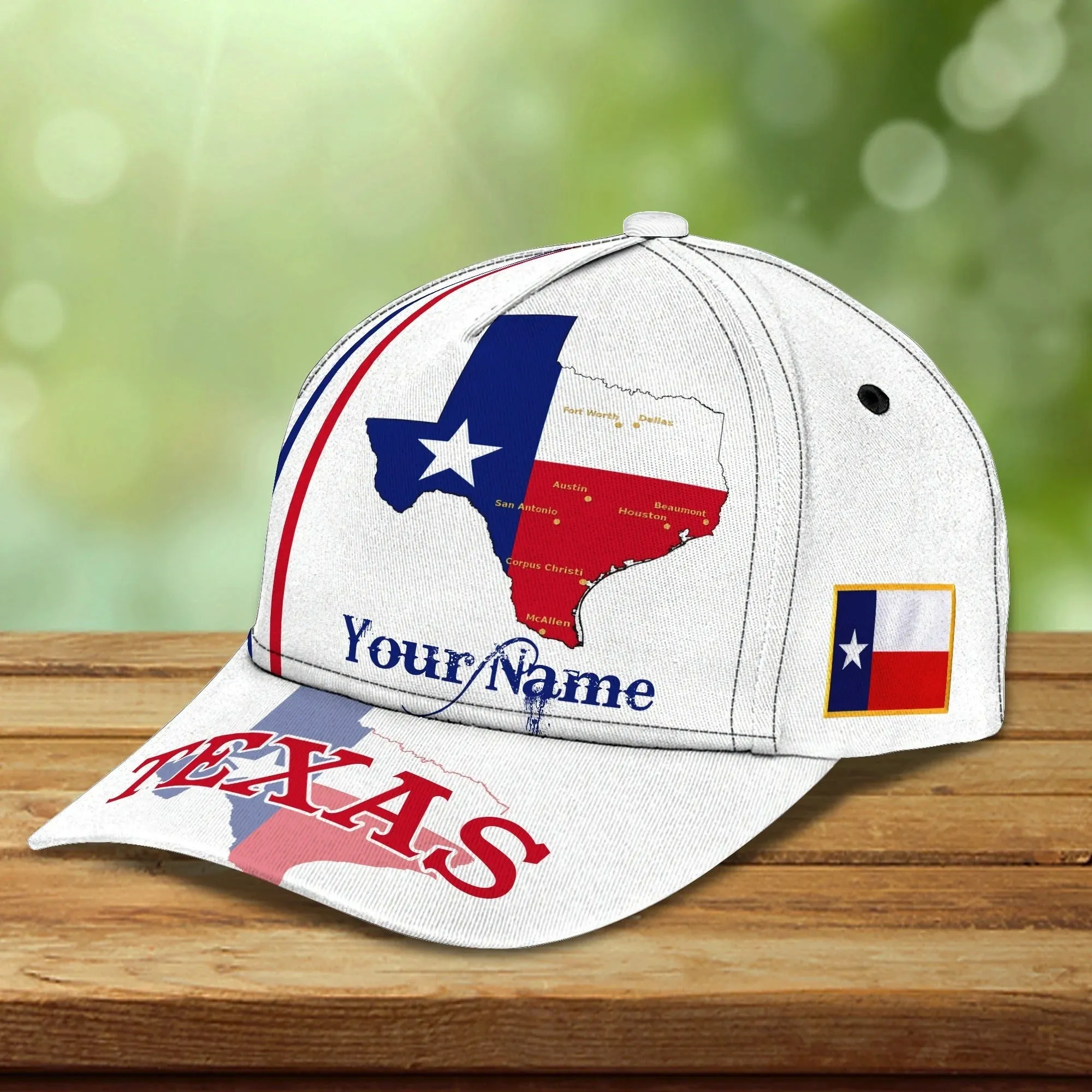 Personalized Texas Baseball 3D Cap, Texas Classic Full Print Cap Hat, American Texas Cap