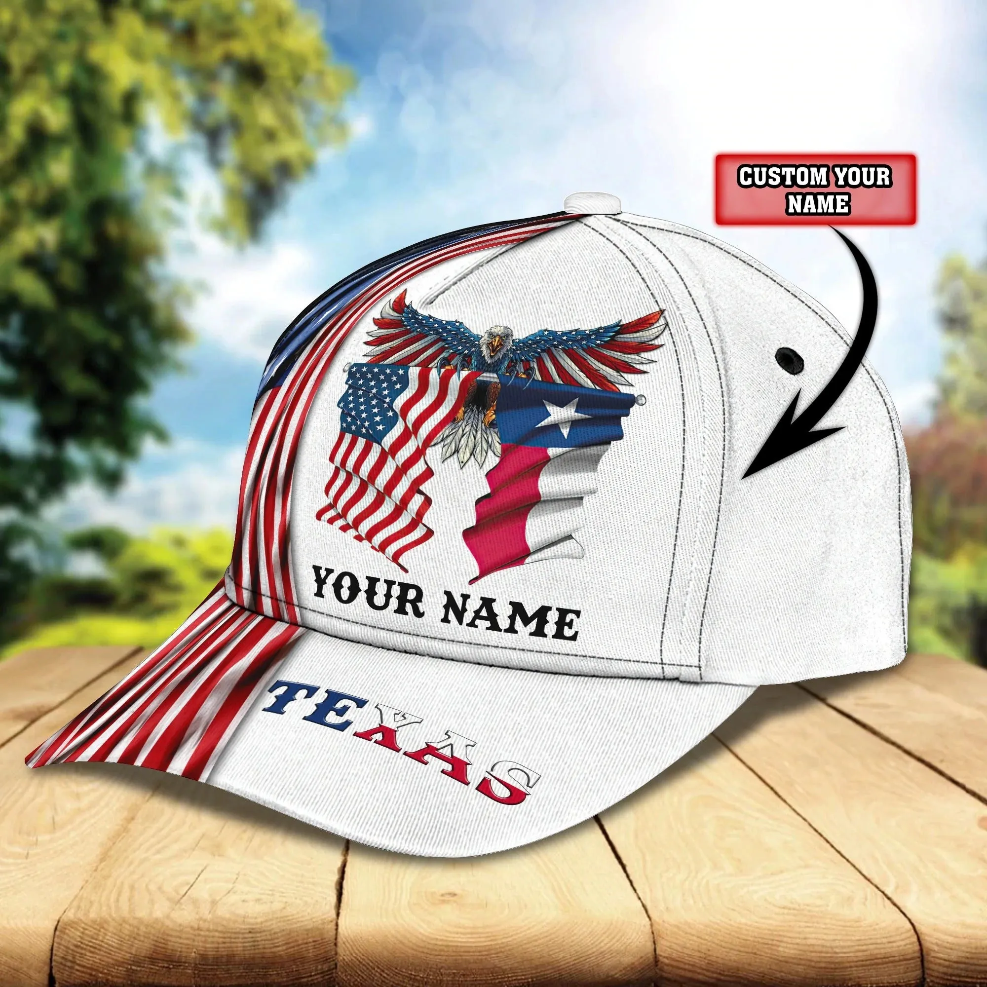 Personalized Texas Baseball 3D Cap, Texas Classic Full Print Cap Hat, American Texas Cap