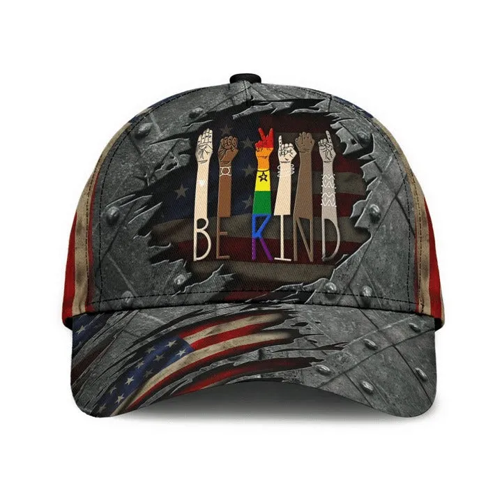 Pride Lesbian 3D Classic Cap, Black Jean Background Love Is Love LGBT Printing Baseball Cap Hat