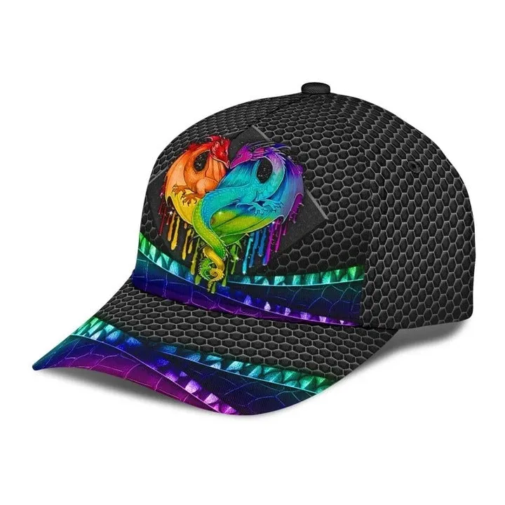 Pride Lesbian 3D Classic Cap, Black Jean Background Love Is Love LGBT Printing Baseball Cap Hat