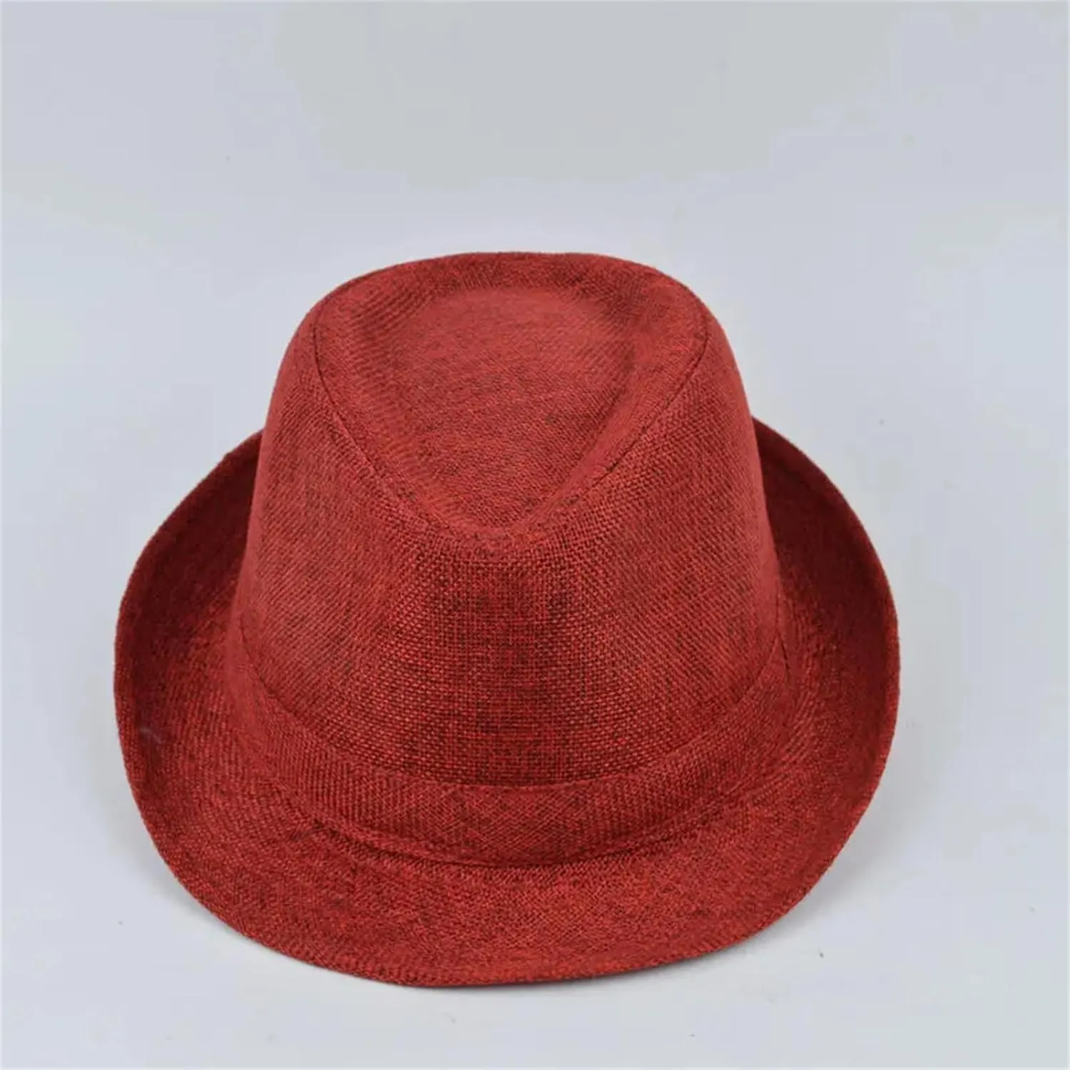 Spring&Summer Men's Hats Fedoras Imitation Linen Top Jazz Adult Bowler Hats