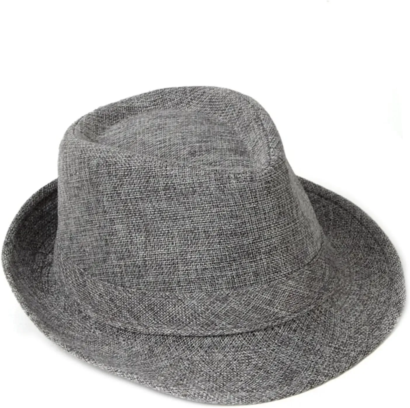 Spring&Summer Men's Hats Fedoras Imitation Linen Top Jazz Adult Bowler Hats