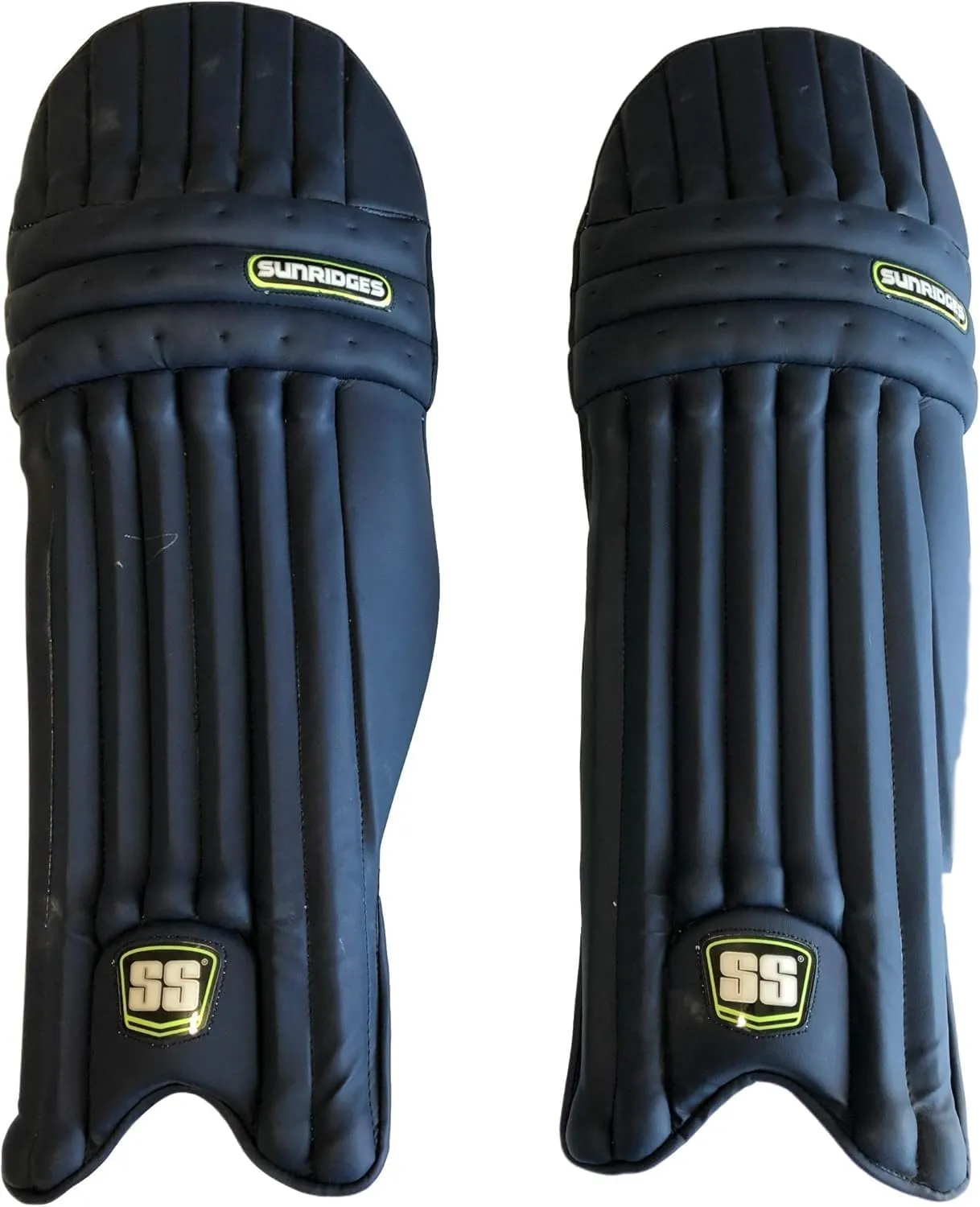 SS Cricket Match Premium Batting Leg Guards - Adult and Junior Size, Choice of Mulitple Colors (Navy, White, Black, Green, Royal Blue)