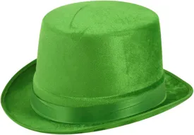 StPatricks Day Celebration Green Hat Festival Party Green Tall Hat Flat Top Hat Irish National Day Stage Show Hat