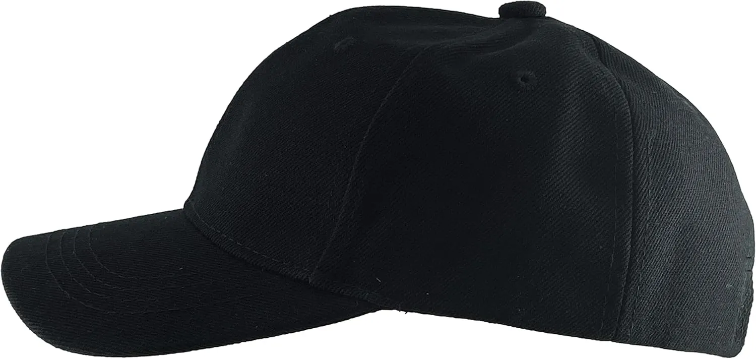 TOP HEADWEAR Blank Kids Youth Baseball Adjustable Hook and Loop Closure Hat