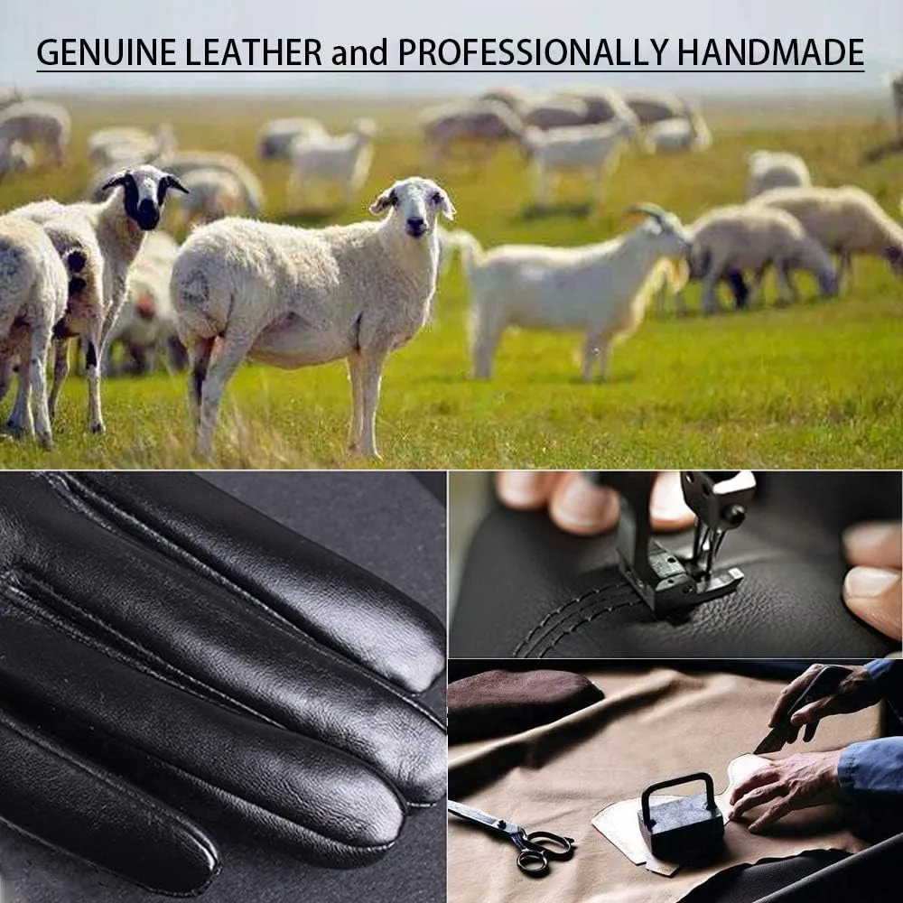 Womens Long Leather Gloves Winter Touchscreen Opera Evening Dress Driving Gloves