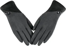 Womens Winter Warm Gloves With Sensitive Touch Screen Texting Fingers, Fleece Lined Windproof Gloves