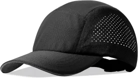 XXL Mens Quick Dry Baseball Cap Cooling Breathable Mesh Sports Cap Lightweight Run Hat with Reflective Trim